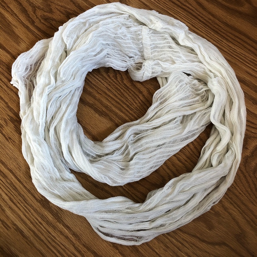 White transparent scarf